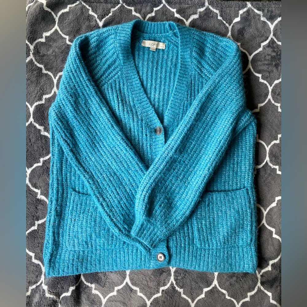 NWOT Blue Button up Cardigan